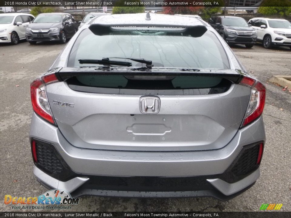 2018 Honda Civic LX Hatchback Lunar Silver Metallic / Black Photo #3