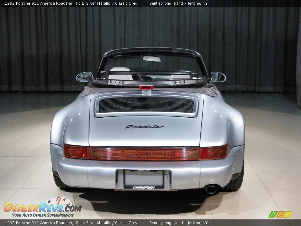 1992 Porsche 911 America Roadster Polar Silver Metallic / Classic Grey Photo #20