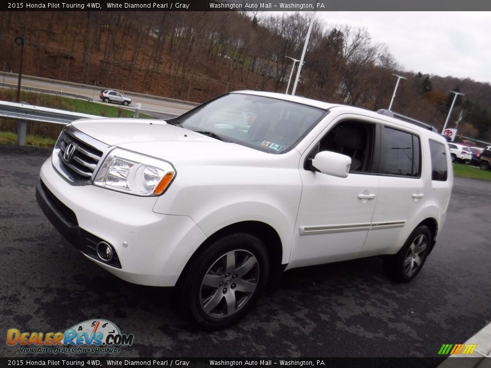 2015 Honda Pilot Touring 4WD White Diamond Pearl / Gray Photo #6