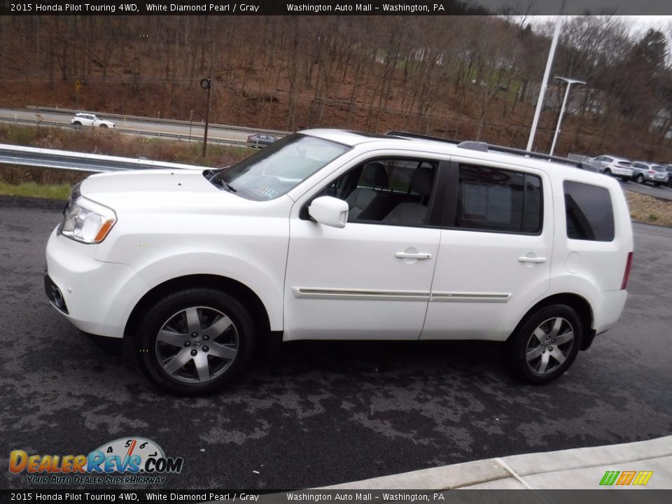 2015 Honda Pilot Touring 4WD White Diamond Pearl / Gray Photo #7