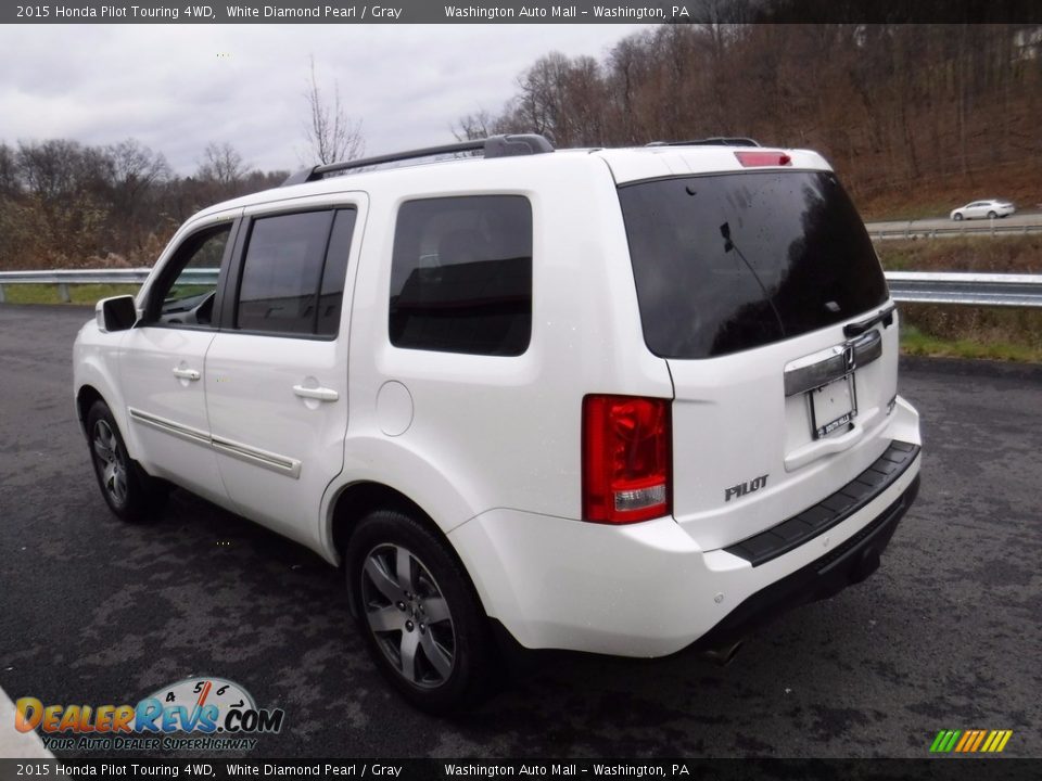 2015 Honda Pilot Touring 4WD White Diamond Pearl / Gray Photo #8