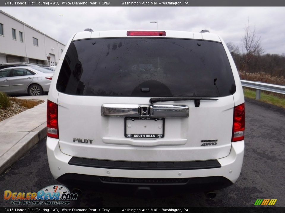 2015 Honda Pilot Touring 4WD White Diamond Pearl / Gray Photo #9