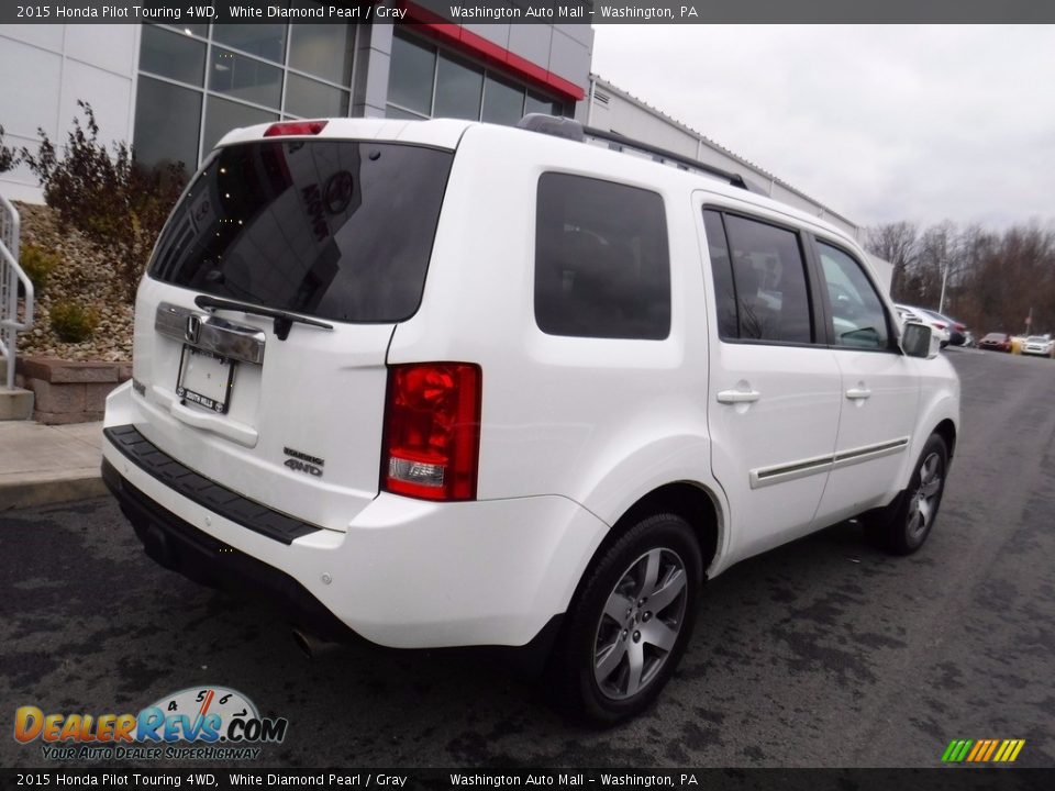 2015 Honda Pilot Touring 4WD White Diamond Pearl / Gray Photo #10