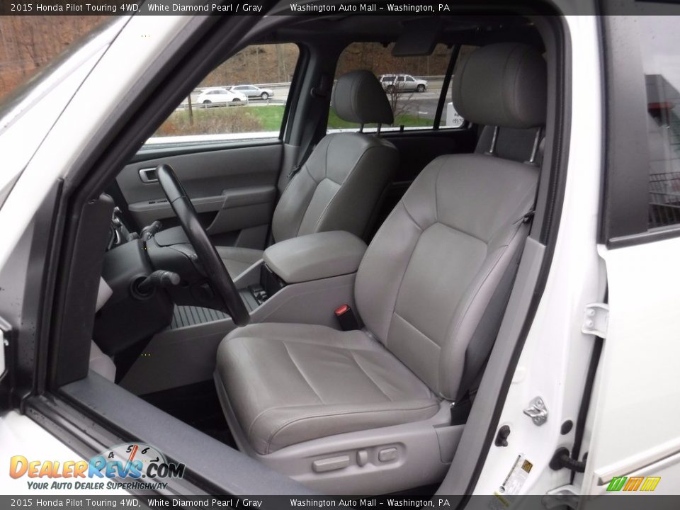 2015 Honda Pilot Touring 4WD White Diamond Pearl / Gray Photo #18
