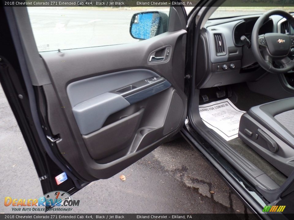 2018 Chevrolet Colorado Z71 Extended Cab 4x4 Black / Jet Black Photo #10