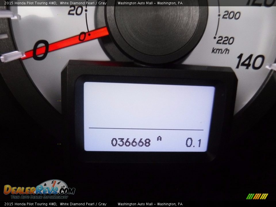 2015 Honda Pilot Touring 4WD White Diamond Pearl / Gray Photo #30
