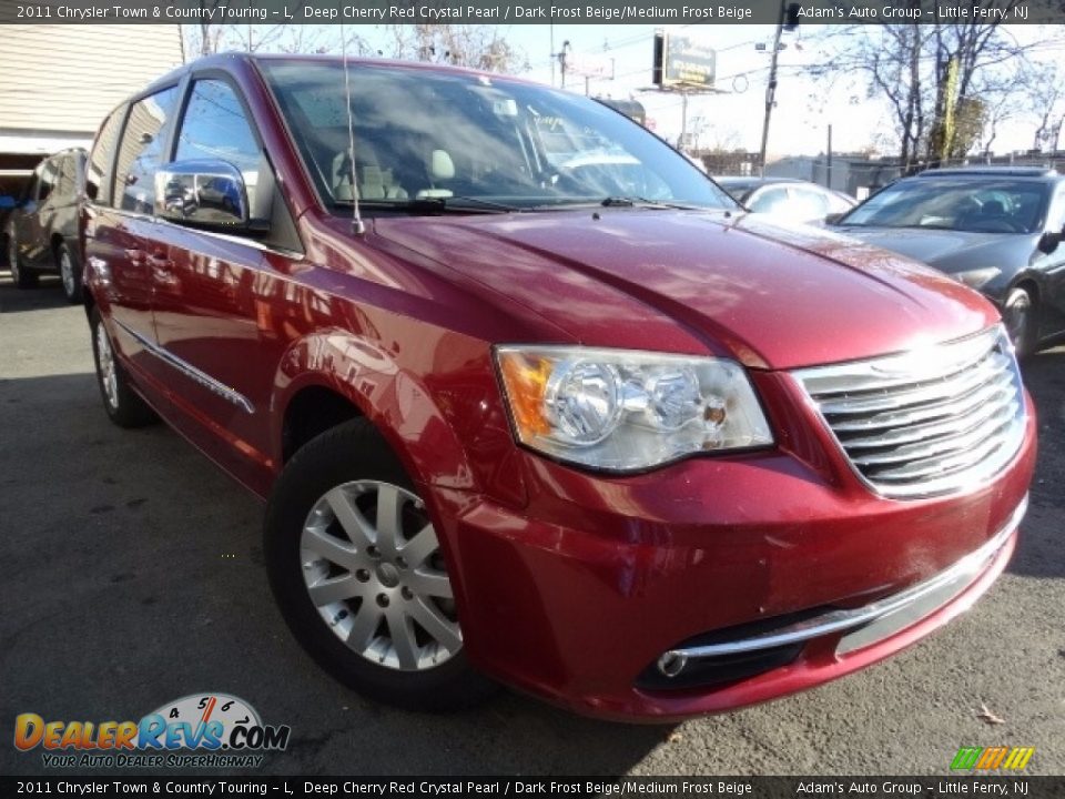 2011 Chrysler Town & Country Touring - L Deep Cherry Red Crystal Pearl / Dark Frost Beige/Medium Frost Beige Photo #1