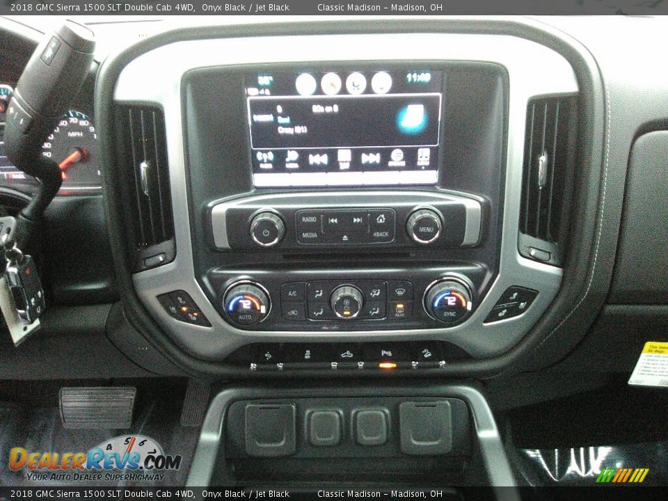 2018 GMC Sierra 1500 SLT Double Cab 4WD Onyx Black / Jet Black Photo #9