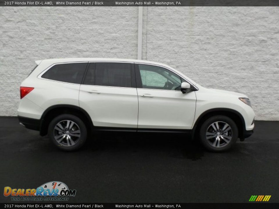2017 Honda Pilot EX-L AWD White Diamond Pearl / Black Photo #2
