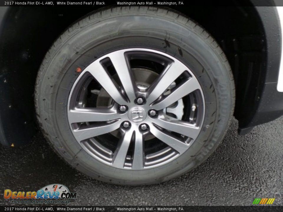 2017 Honda Pilot EX-L AWD White Diamond Pearl / Black Photo #4