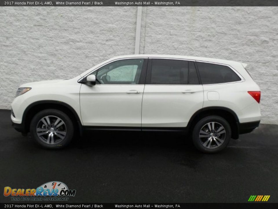 2017 Honda Pilot EX-L AWD White Diamond Pearl / Black Photo #6