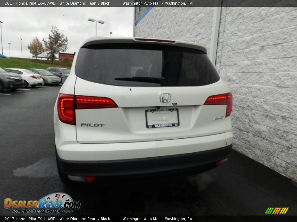 2017 Honda Pilot EX-L AWD White Diamond Pearl / Black Photo #7