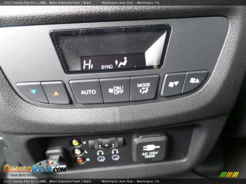 2017 Honda Pilot EX-L AWD White Diamond Pearl / Black Photo #12