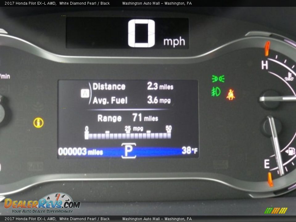 2017 Honda Pilot EX-L AWD White Diamond Pearl / Black Photo #18