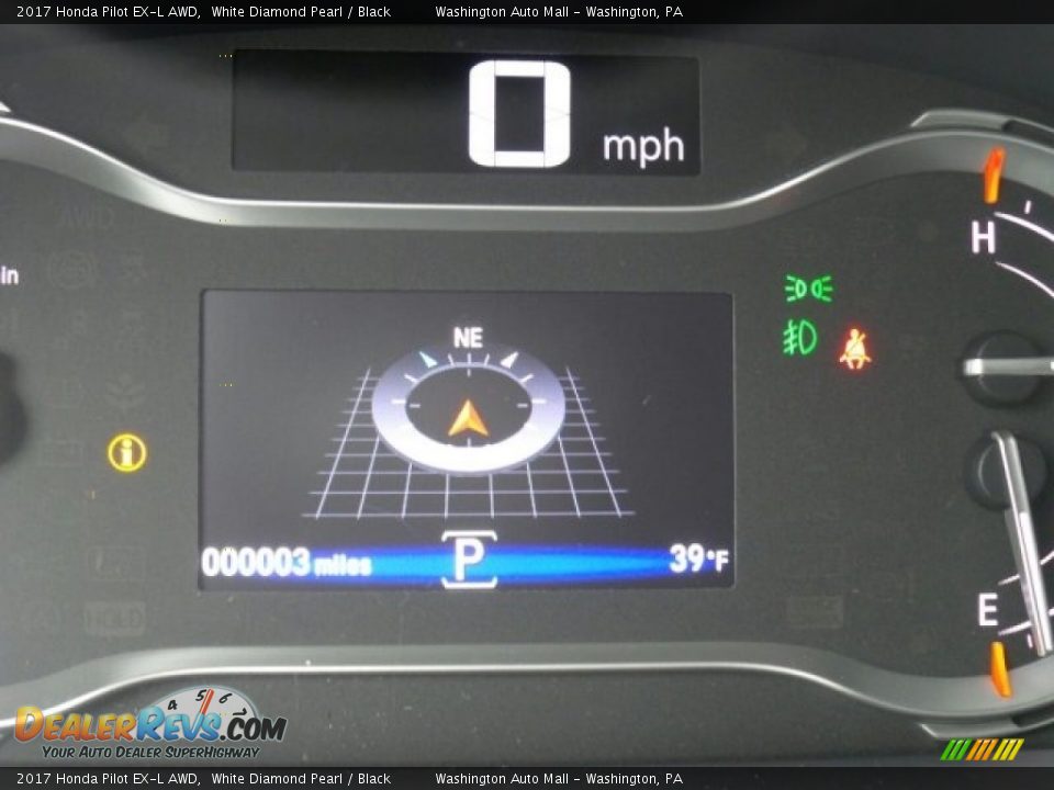 2017 Honda Pilot EX-L AWD White Diamond Pearl / Black Photo #19