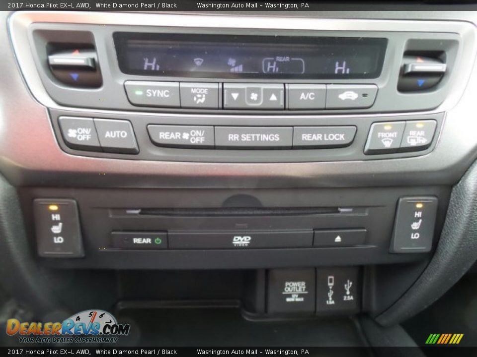 2017 Honda Pilot EX-L AWD White Diamond Pearl / Black Photo #28