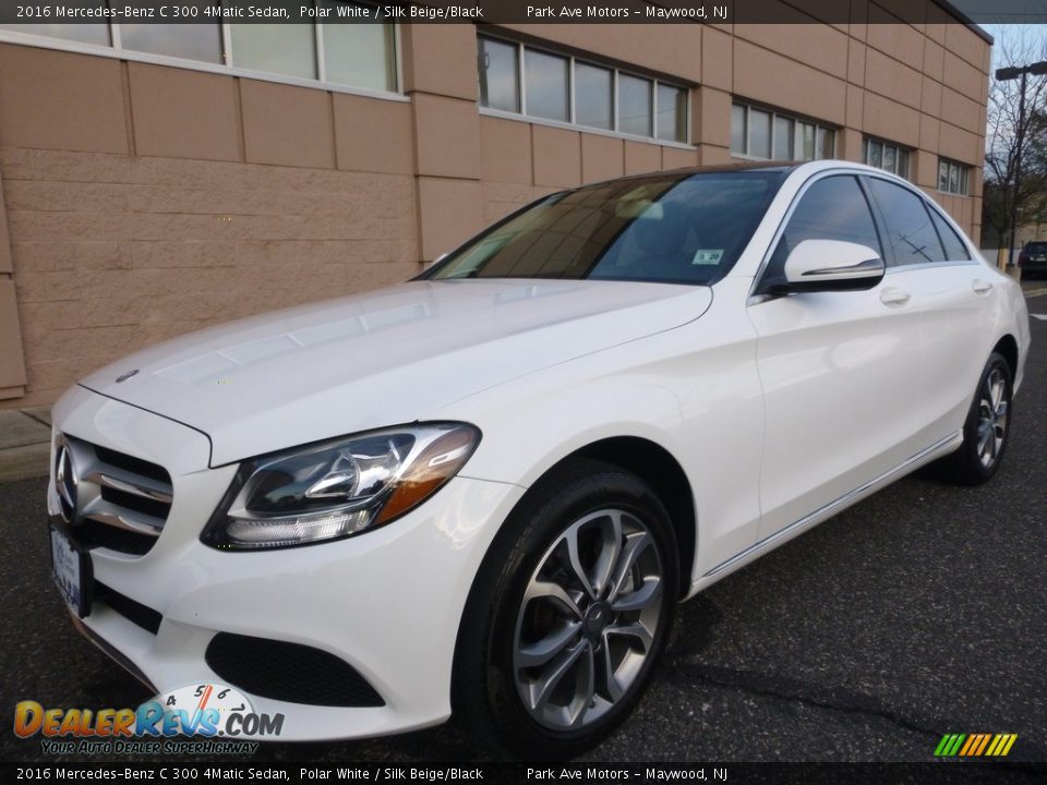 2016 Mercedes-Benz C 300 4Matic Sedan Polar White / Silk Beige/Black Photo #1