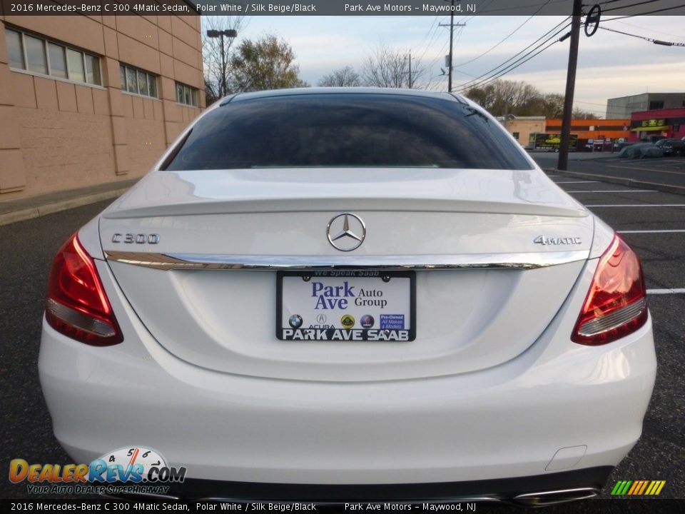 2016 Mercedes-Benz C 300 4Matic Sedan Polar White / Silk Beige/Black Photo #4