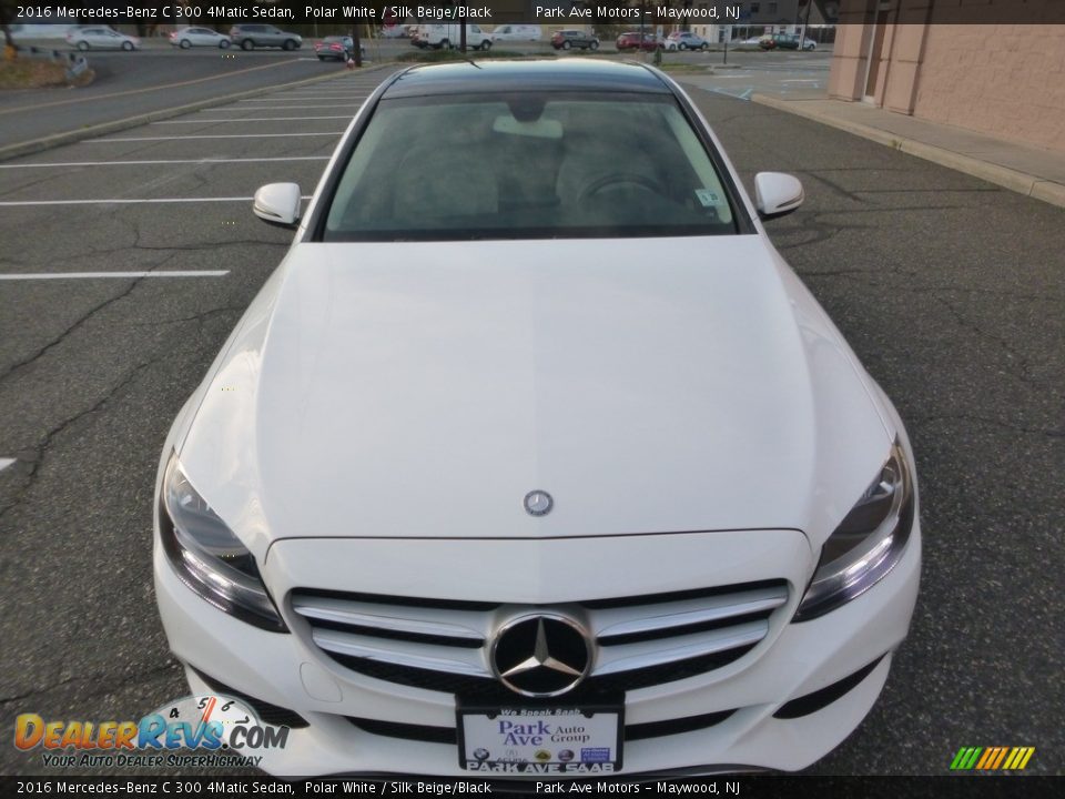 2016 Mercedes-Benz C 300 4Matic Sedan Polar White / Silk Beige/Black Photo #8