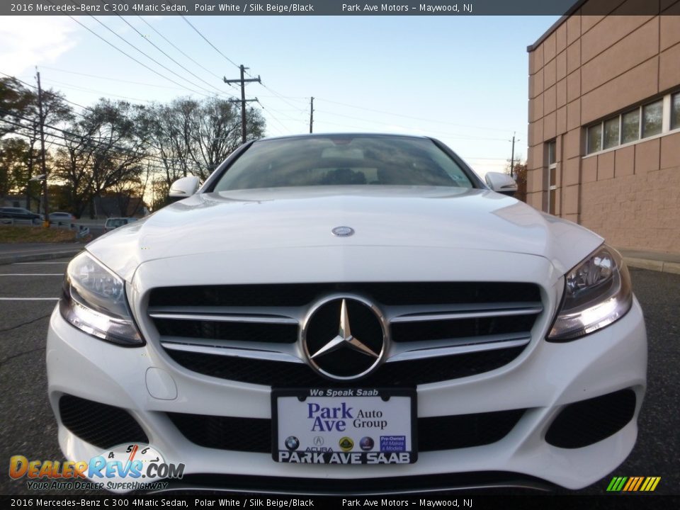 2016 Mercedes-Benz C 300 4Matic Sedan Polar White / Silk Beige/Black Photo #9