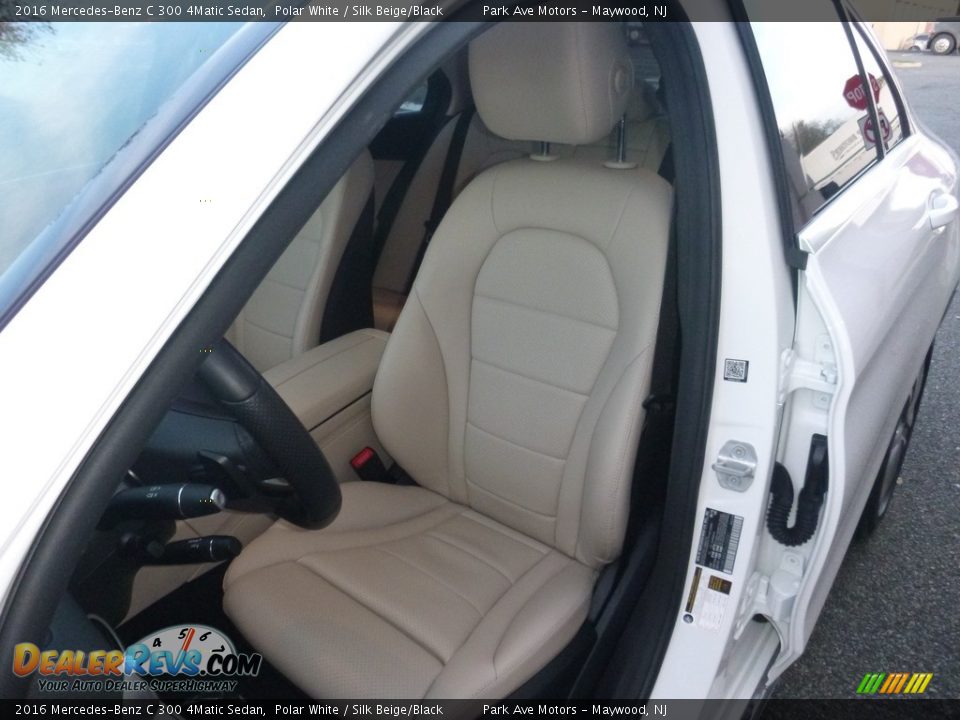 2016 Mercedes-Benz C 300 4Matic Sedan Polar White / Silk Beige/Black Photo #11