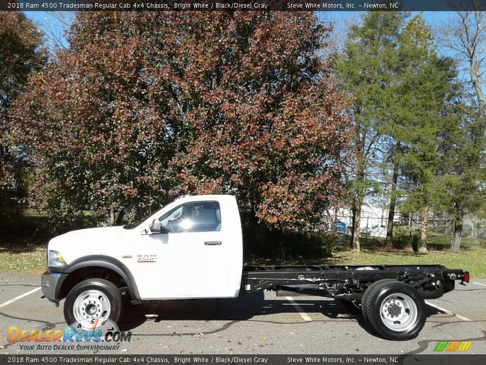 2018 Ram 4500 Tradesman Regular Cab 4x4 Chassis Bright White / Black/Diesel Gray Photo #1