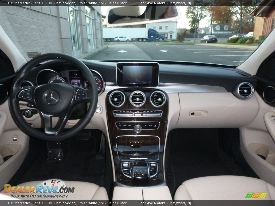2016 Mercedes-Benz C 300 4Matic Sedan Polar White / Silk Beige/Black Photo #28