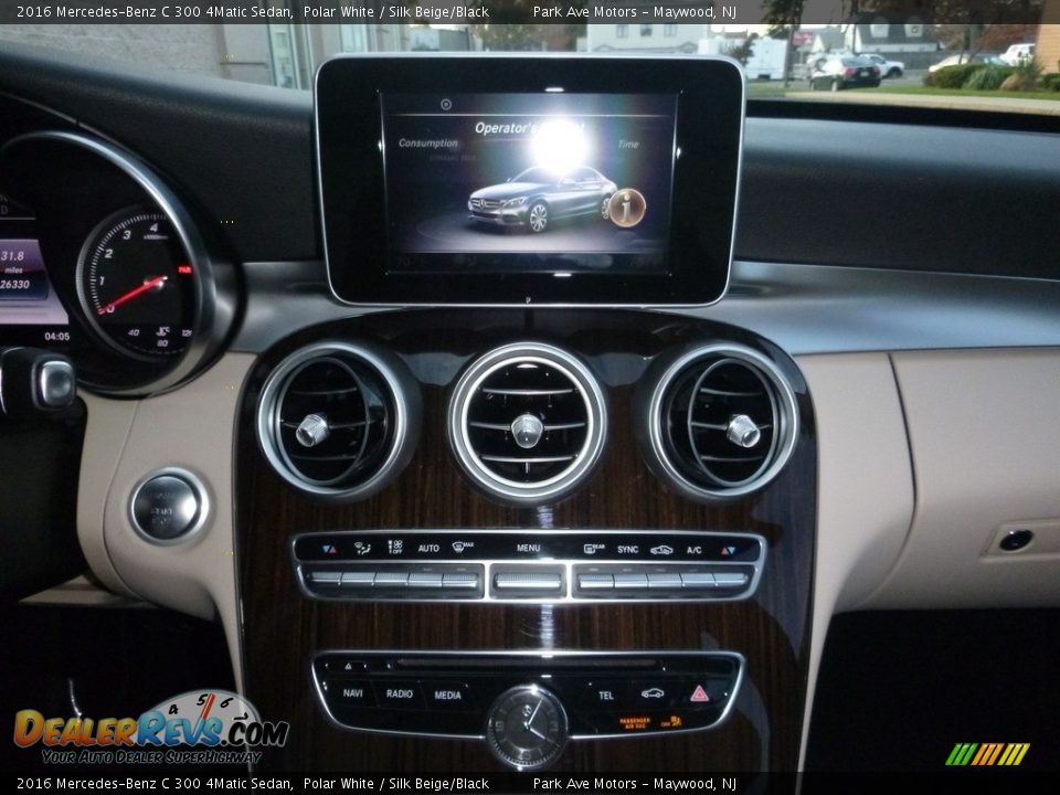 2016 Mercedes-Benz C 300 4Matic Sedan Polar White / Silk Beige/Black Photo #33