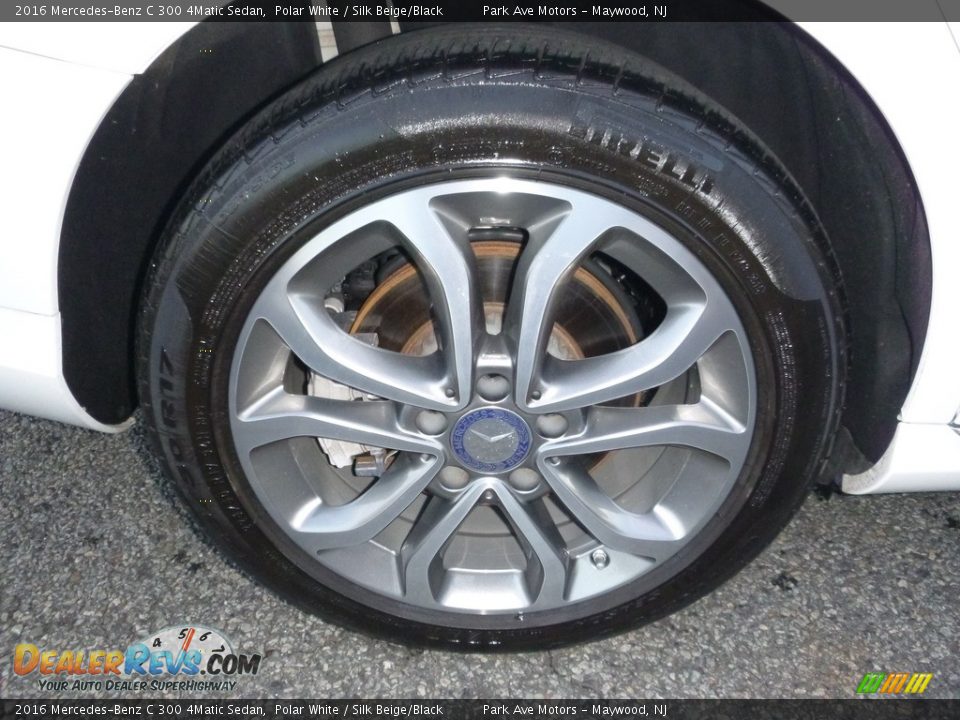 2016 Mercedes-Benz C 300 4Matic Sedan Polar White / Silk Beige/Black Photo #36