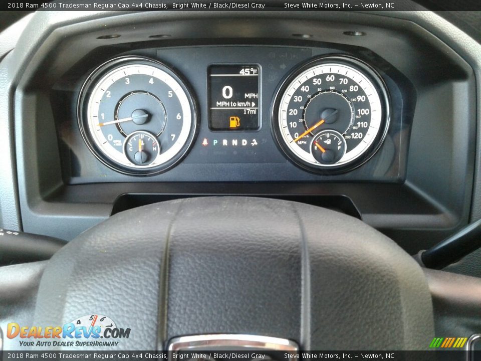 2018 Ram 4500 Tradesman Regular Cab 4x4 Chassis Bright White / Black/Diesel Gray Photo #16
