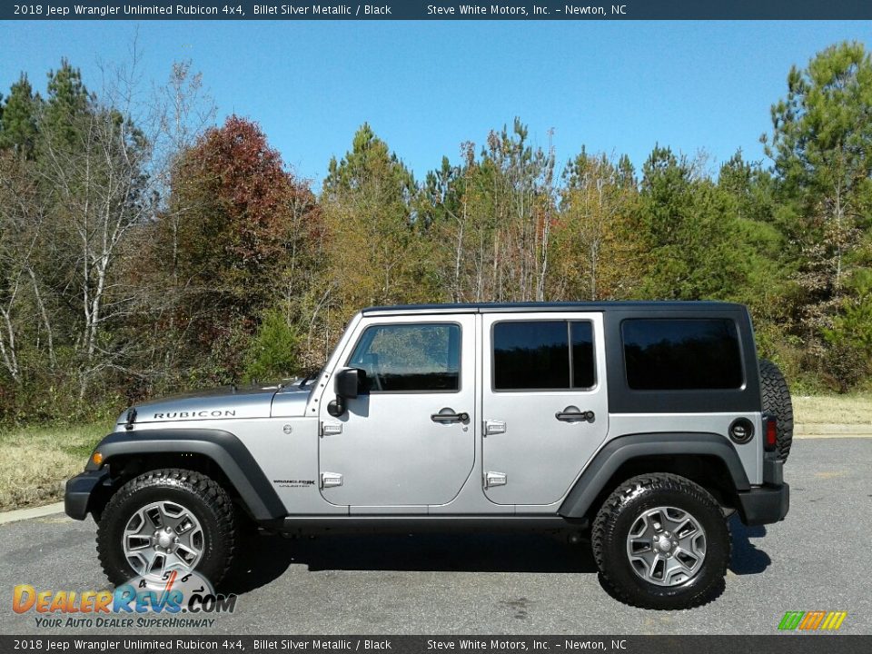 2018 Jeep Wrangler Unlimited Rubicon 4x4 Billet Silver Metallic / Black Photo #1