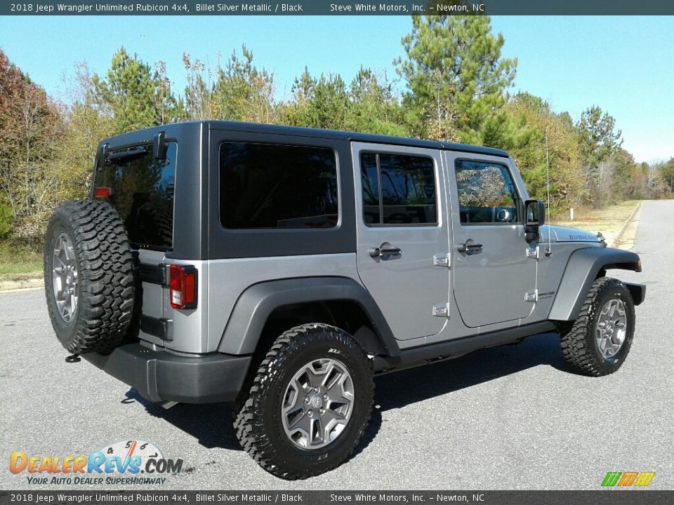 2018 Jeep Wrangler Unlimited Rubicon 4x4 Billet Silver Metallic / Black Photo #6