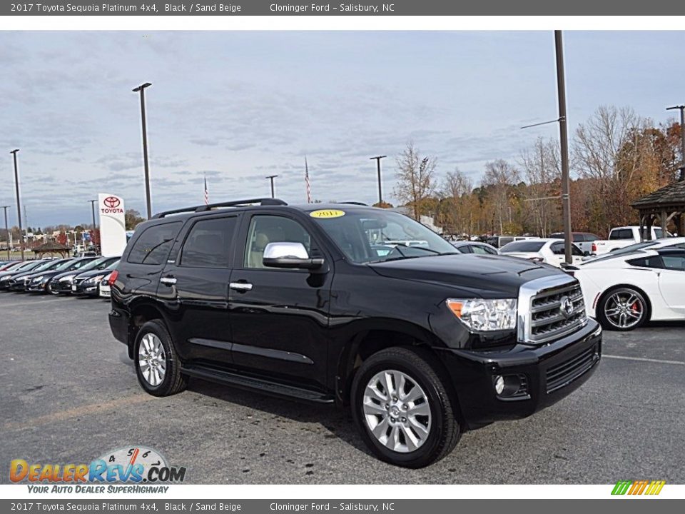 2017 Toyota Sequoia Platinum 4x4 Black / Sand Beige Photo #1