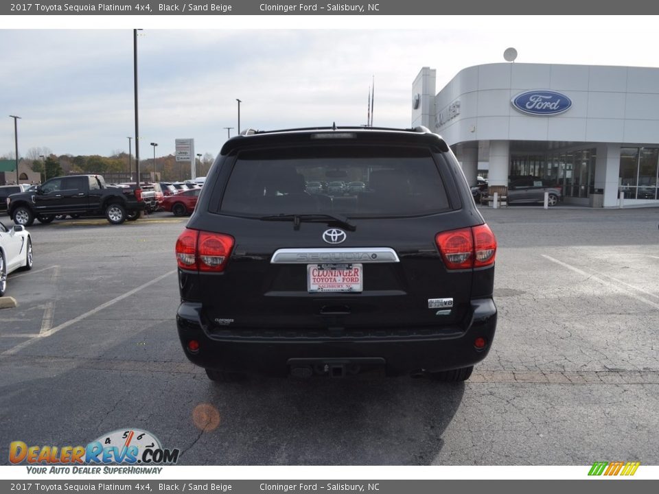 2017 Toyota Sequoia Platinum 4x4 Black / Sand Beige Photo #4