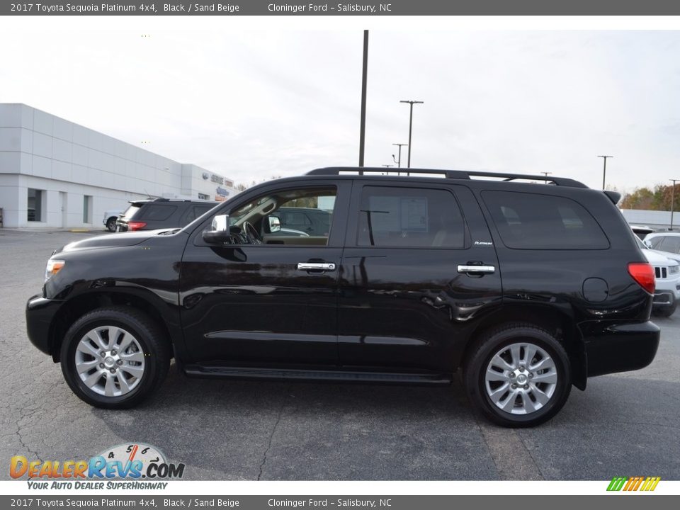 2017 Toyota Sequoia Platinum 4x4 Black / Sand Beige Photo #6