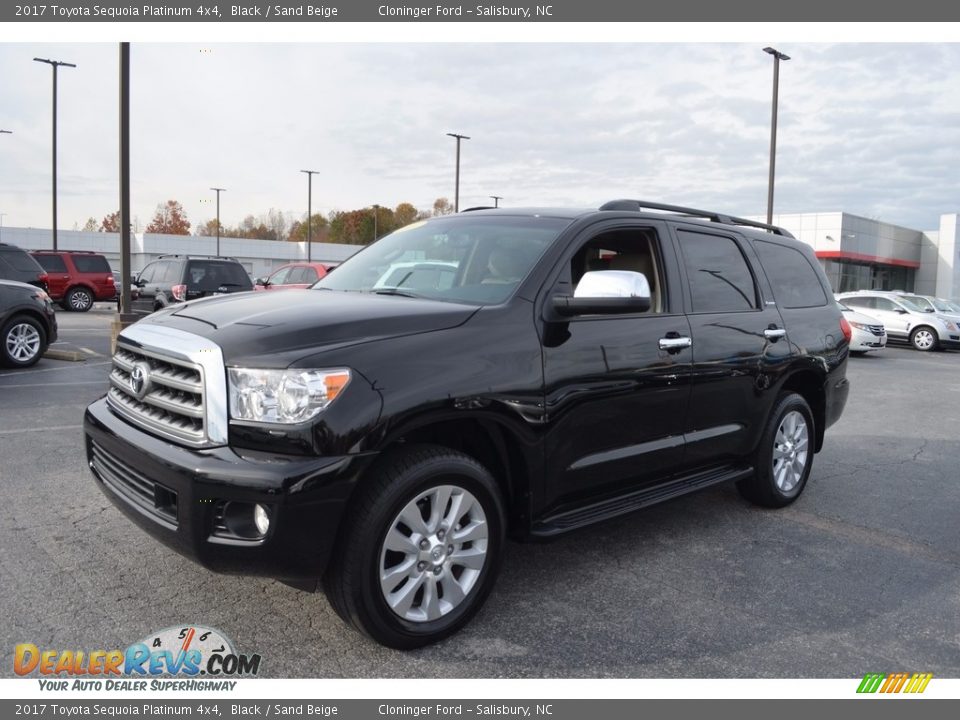 2017 Toyota Sequoia Platinum 4x4 Black / Sand Beige Photo #7