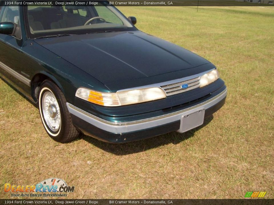 1994 Ford Crown Victoria LX Deep Jewel Green / Beige Photo #1