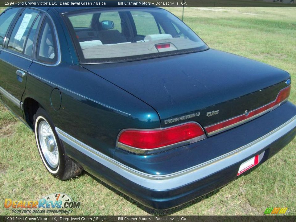 1994 Ford Crown Victoria LX Deep Jewel Green / Beige Photo #4