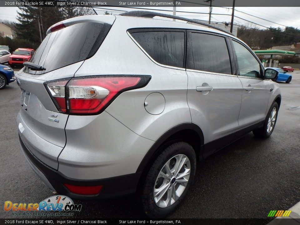 2018 Ford Escape SE 4WD Ingot Silver / Charcoal Black Photo #5