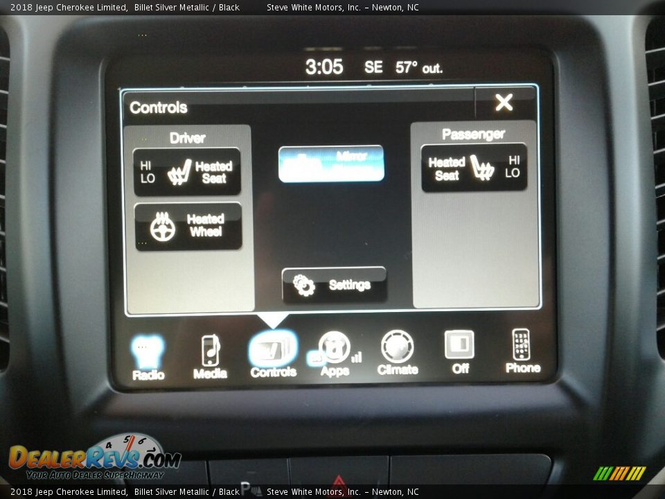 2018 Jeep Cherokee Limited Billet Silver Metallic / Black Photo #22