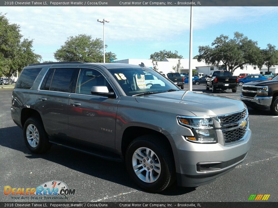 2018 Chevrolet Tahoe LS Pepperdust Metallic / Cocoa/Dune Photo #7