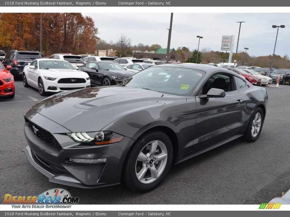 2018 Ford Mustang EcoBoost Fastback Magnetic / Ebony Photo #4