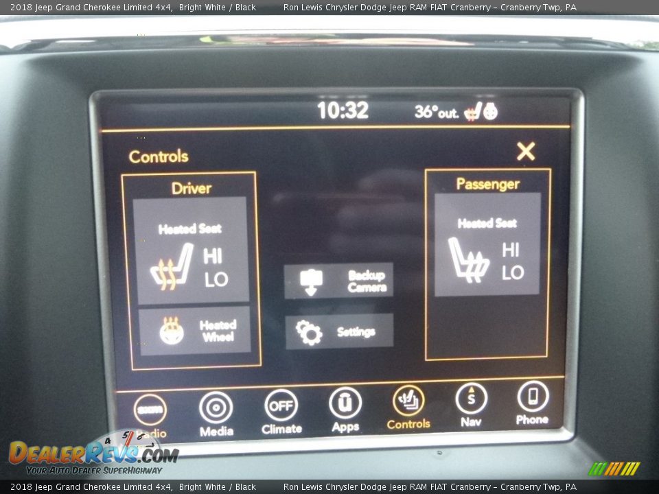 2018 Jeep Grand Cherokee Limited 4x4 Bright White / Black Photo #20