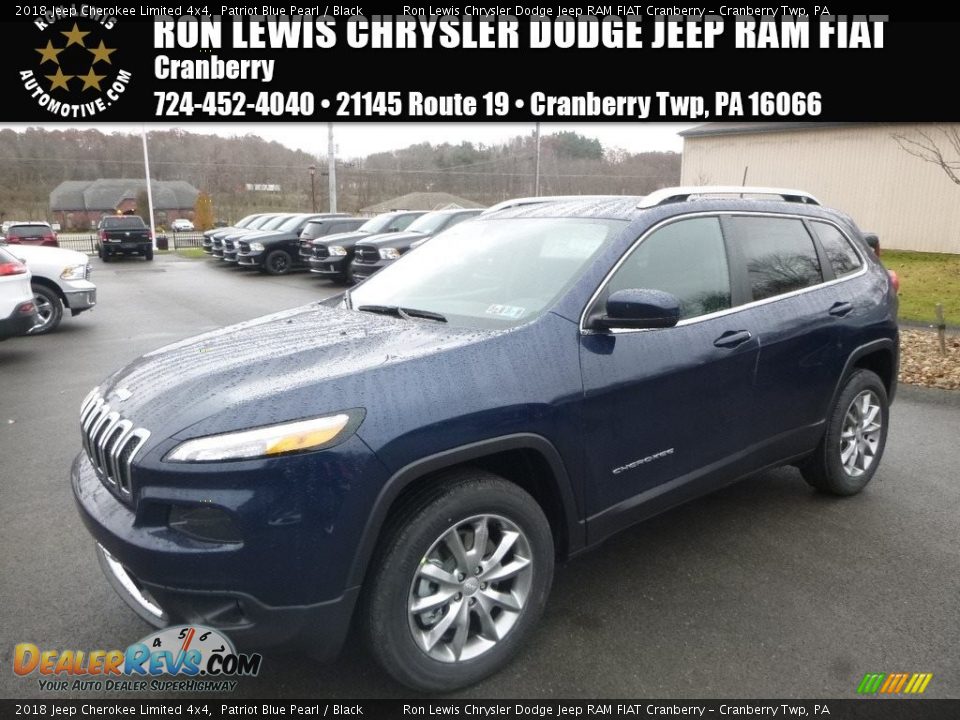 2018 Jeep Cherokee Limited 4x4 Patriot Blue Pearl / Black Photo #1