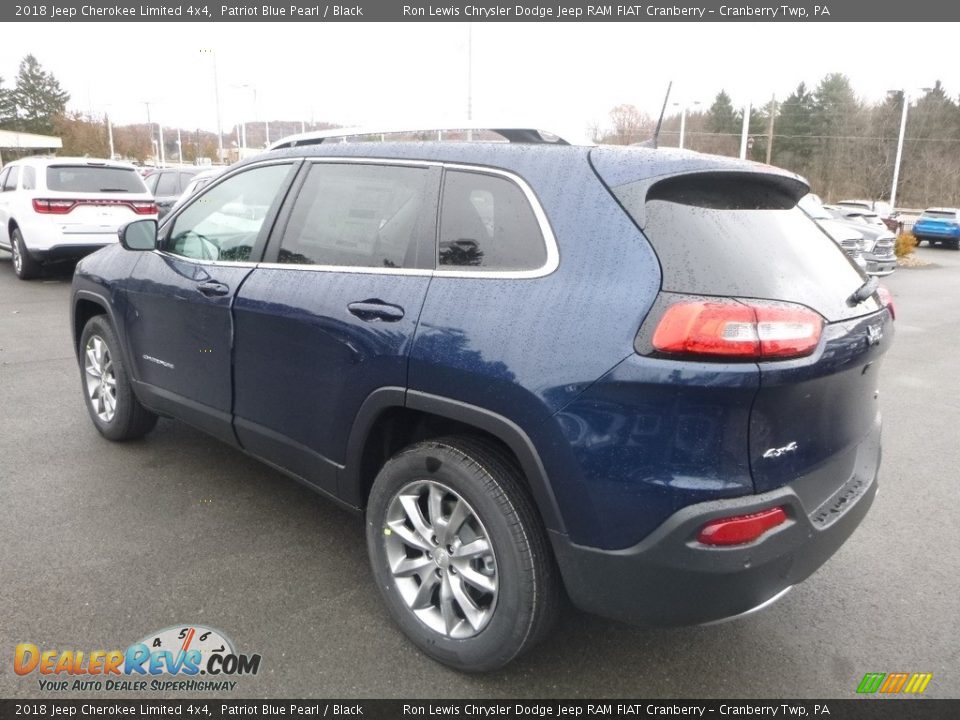 2018 Jeep Cherokee Limited 4x4 Patriot Blue Pearl / Black Photo #3