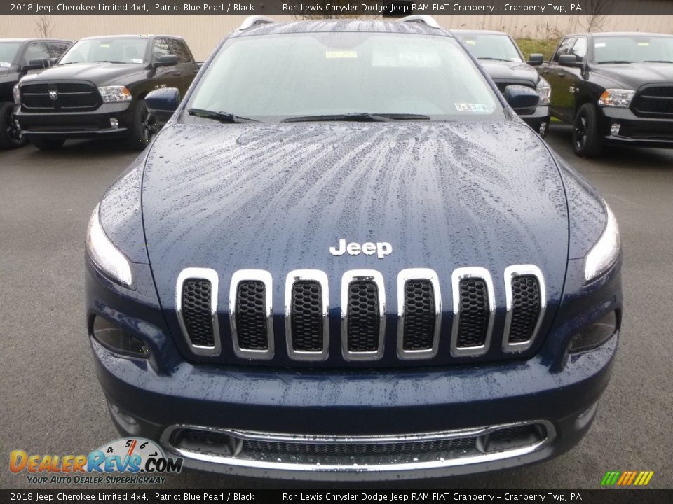 2018 Jeep Cherokee Limited 4x4 Patriot Blue Pearl / Black Photo #8
