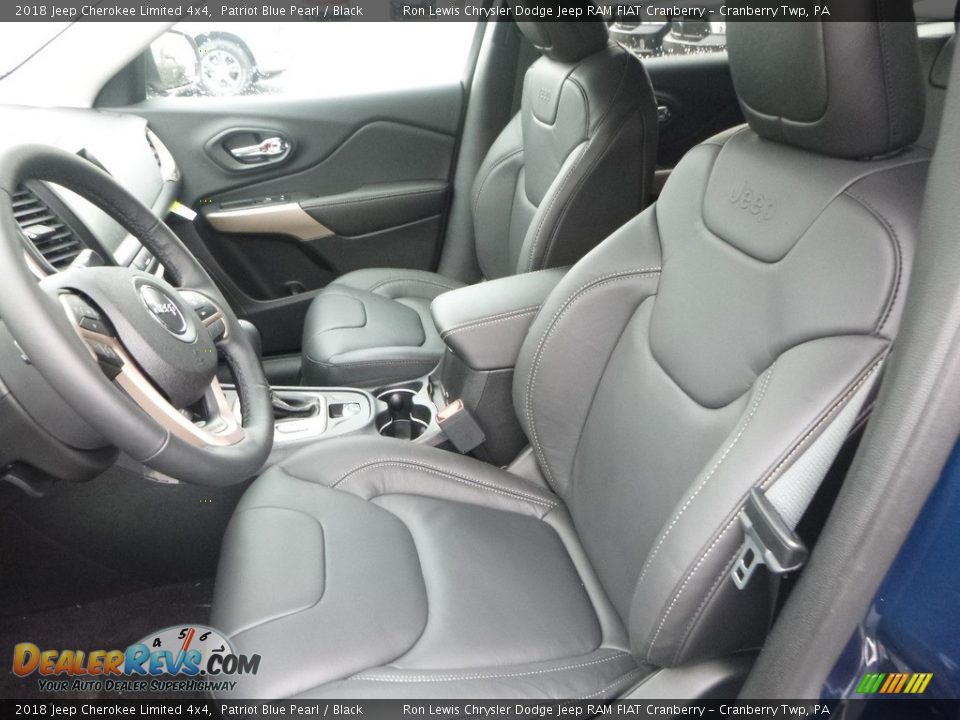 Black Interior - 2018 Jeep Cherokee Limited 4x4 Photo #16