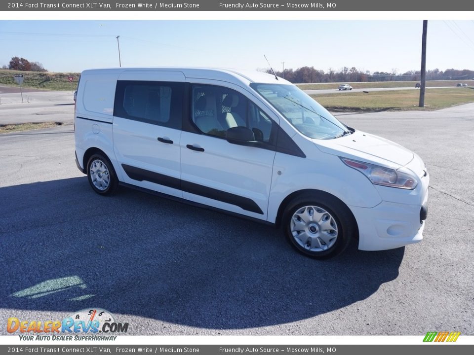 2014 Ford Transit Connect XLT Van Frozen White / Medium Stone Photo #3