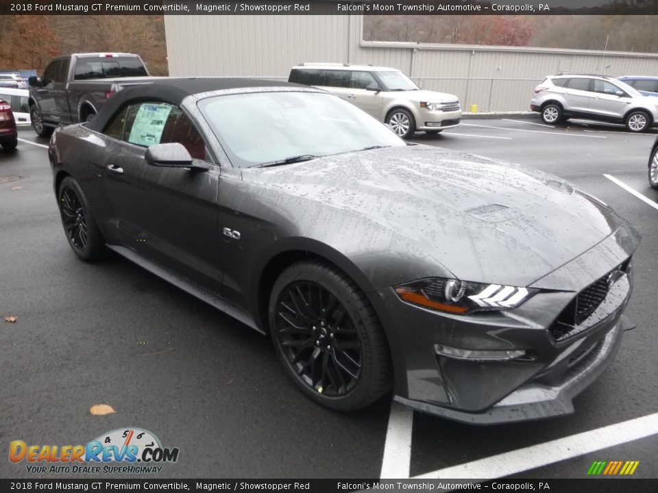 2018 Ford Mustang GT Premium Convertible Magnetic / Showstopper Red Photo #3