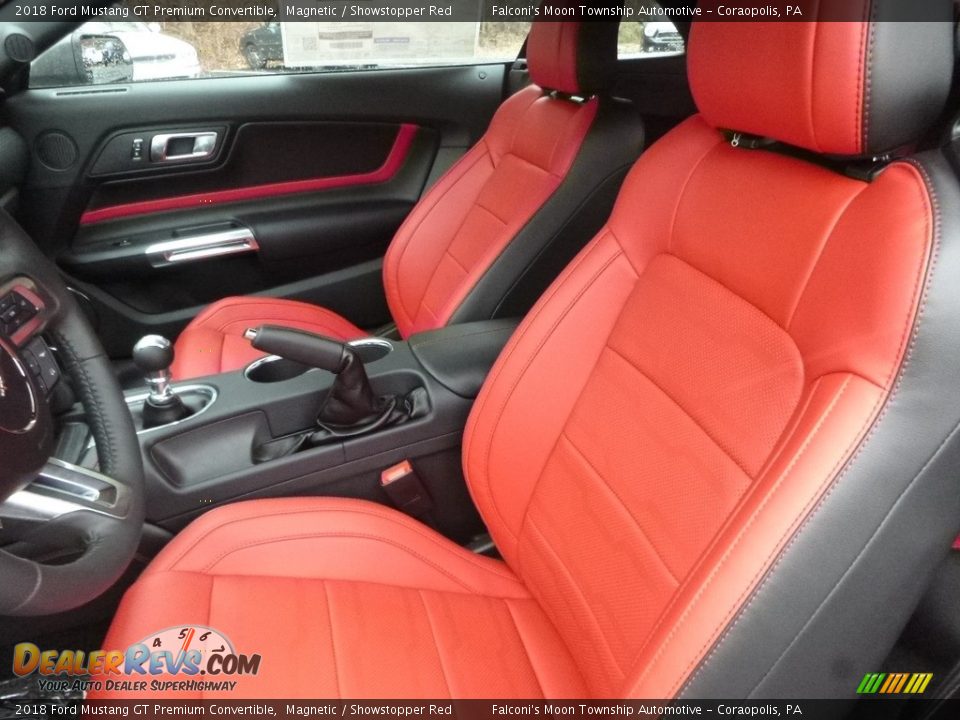 Front Seat of 2018 Ford Mustang GT Premium Convertible Photo #12